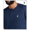 image:imageSpyder Mens Henley Shirt  Easy Care Short Sleeve Lightweight Grid KnitNavy