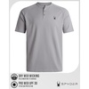 image:imageSpyder Mens Henley Shirt  Easy Care Short Sleeve Lightweight Grid KnitPewter