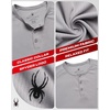 image:imageSpyder Mens Henley Shirt  Easy Care Short Sleeve Lightweight Grid KnitPewter