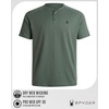 image:imageSpyder Mens Henley Shirt  Easy Care Short Sleeve Lightweight Grid KnitSpruce Green