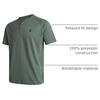 image:imageSpyder Mens Henley Shirt  Easy Care Short Sleeve Lightweight Grid KnitSpruce Green