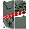 image:imageSpyder Mens Henley Shirt  Easy Care Short Sleeve Lightweight Grid KnitSpruce Green
