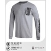image:imageSpyder Mens Long Sleeve Shirt  Lightweight Pullover Crewneck Classic FitHeather Grey Logo