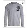 image:imageSpyder Mens Long Sleeve Shirt  Lightweight Pullover Crewneck Classic FitHeather Grey Logo