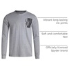 image:imageSpyder Mens Long Sleeve Shirt  Lightweight Pullover Crewneck Classic FitHeather Grey Logo