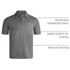 image:imageSpyder Mens Polo Shirt  Breathable Short Sleeve Collared Shirt MenCharcoal