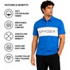 image:imageSpyder Mens Polo Shirt  Breathable Short Sleeve Collared Shirt MenCobalt Colorblock