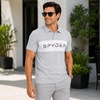image:imageSpyder Mens Polo Shirt  Breathable Short Sleeve Collared Shirt MenHeather Grey Colorblock