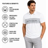 image:imageSpyder Mens Polo Shirt  Breathable Short Sleeve Collared Shirt MenWhite Colorblock