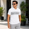 image:imageSpyder Mens Polo Shirt  Breathable Short Sleeve Collared Shirt MenWhite Colorblock