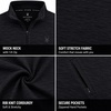 image:imageSpyder Mens Quarter Zip Pullover  Easy Care Long Sleeve LightweightHeather Black