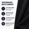 image:imageSpyder Mens Quarter Zip Pullover  Easy Care Long Sleeve LightweightHeather Black
