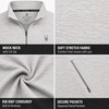 image:imageSpyder Mens Quarter Zip Pullover  Easy Care Long Sleeve LightweightHeather Grey