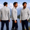 image:imageSpyder Mens Quarter Zip Pullover  Easy Care Long Sleeve LightweightHeather Grey
