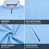 image:imageSpyder Mens Quarter Zip Pullover  Easy Care Long Sleeve LightweightSky Blue