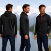 image:imageSpyder Mens Quarter Zip Pullover Sweatshirt  Dry Fit Quarter Zip HoodieBlack