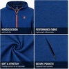 image:imageSpyder Mens Quarter Zip Pullover Sweatshirt  Dry Fit Quarter Zip HoodieBlue