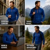 image:imageSpyder Mens Quarter Zip Pullover Sweatshirt  Dry Fit Quarter Zip HoodieBlue