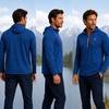image:imageSpyder Mens Quarter Zip Pullover Sweatshirt  Dry Fit Quarter Zip HoodieBlue