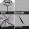 image:imageSpyder Mens Quarter Zip Pullover Sweatshirt  Dry Fit Quarter Zip HoodieGrey