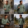 image:imageSpyder Mens Quarter Zip Pullover Sweatshirt  Dry Fit Quarter Zip HoodieSpruce Green