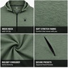 image:imageSpyder Mens Quarter Zip Pullover Sweatshirt  Dry Fit Quarter Zip HoodieSpruce Green