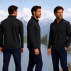 image:imageSpyder Mens Quarter Zip Pullover Sweatshirt Soft Fleece Lightweight SoftBlack Zip