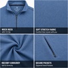 image:imageSpyder Mens Quarter Zip Pullover Sweatshirt Soft Fleece Lightweight SoftBlue Slate