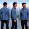 image:imageSpyder Mens Quarter Zip Pullover Sweatshirt Soft Fleece Lightweight SoftBlue Slate