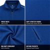 image:imageSpyder Mens Quarter Zip Pullover Sweatshirt Soft Fleece Lightweight SoftEstate Blue Zip