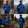 image:imageSpyder Mens Quarter Zip Pullover Sweatshirt Soft Fleece Lightweight SoftEstate Blue Zip