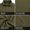 image:imageSpyder Mens Quarter Zip Pullover Sweatshirt Soft Fleece Lightweight SoftMilitary