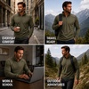 image:imageSpyder Mens Quarter Zip Pullover Sweatshirt Soft Fleece Lightweight SoftMilitary