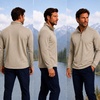 image:imageSpyder Mens Quarter Zip Pullover Sweatshirt Soft Fleece Lightweight SoftMushroom