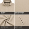 image:imageSpyder Mens Quarter Zip Pullover Sweatshirt Soft Fleece Lightweight SoftMushroom