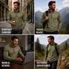 image:imageSpyder Mens Quarter Zip Pullover Sweatshirt Soft Fleece Lightweight SoftOlive