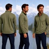 image:imageSpyder Mens Quarter Zip Pullover Sweatshirt Soft Fleece Lightweight SoftOlive