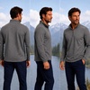 image:imageSpyder Mens Quarter Zip Pullover Sweatshirt Soft Fleece Lightweight SoftSmoke Grey