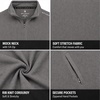 image:imageSpyder Mens Quarter Zip Pullover Sweatshirt Soft Fleece Lightweight SoftSmoke Grey