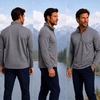 image:imageSpyder Mens Quarter Zip Pullover Sweatshirt Soft Fleece Lightweight SoftSteel Grey