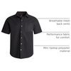 image:imageSpyder Mens Short Sleeve Button Down Shirts  Stretch Lightweight CollaredBlack