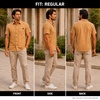 image:imageSpyder Mens Short Sleeve Button Down Shirts  Stretch Lightweight CollaredCaramel