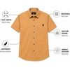 image:imageSpyder Mens Short Sleeve Button Down Shirts  Stretch Lightweight CollaredCaramel