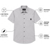 image:imageSpyder Mens Short Sleeve Button Down Shirts  Stretch Lightweight CollaredGrey