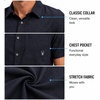 image:imageSpyder Mens Short Sleeve Button Down Shirts  Stretch Lightweight CollaredHeather Black