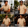 image:imageSpyder Mens Short Sleeve Button Down Shirts  Stretch Lightweight CollaredKhaki
