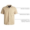 image:imageSpyder Mens Short Sleeve Button Down Shirts  Stretch Lightweight CollaredKhaki