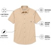 image:imageSpyder Mens Short Sleeve Button Down Shirts  Stretch Lightweight CollaredKhaki