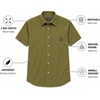 image:imageSpyder Mens Short Sleeve Button Down Shirts  Stretch Lightweight CollaredLight Olive