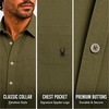 image:imageSpyder Mens Short Sleeve Button Down Shirts  Stretch Lightweight CollaredLight Olive